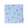 STUDIO NOOS Mušelínová plena Light Blue hearts 120 x 120