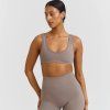 SISTERLY TRIBE Sportovní podprsenka V-Neck - Clay