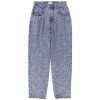 SISTERS DEPARTMENT Dámské kalhoty - Washed blue denim w/ animal print