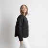 VIVI MARI Oboustranná bunda Ultra Light Puffer black/bold stripes black-sand - S/M