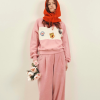 EMILE ET IDA Trousers WIDE CAROUB - DRAGEE
