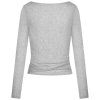 GAI+LISVA Zavinovací top Anne - Grey Melange