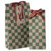 MAILEG Dárkový sáček MINI - Checker Green S25