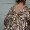 KONGES SLOJD Šaty  LILA -  GOLD GLITTER