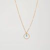 VICTOIRE COLLECTION Náhrdelník Circle pendant and blue beads1konges (22)