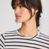 GAI+LISVA Dámský top Thyra - Reverse Dark Brown Stripe