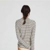 GAI+LISVA Dámský top Thyra - Reverse Dark Brown Stripe