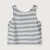 GRAY LABEL Top - tílko Boxy GOTS - Stone Grey - Cream