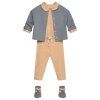 GRAY LABEL Kardigan pro miminka GOTS - Stone Grey