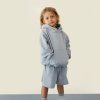 GRAY LABEL Kraťasy Button GOTS - Stone Grey