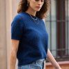 NATHAEL PARIS Svetr z angory - Navy
