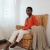 NATHAEL PARIS  Kardigan oboustranný - Tangerine