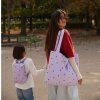 STUDIO NOOS Taška mom bag Puffy -  Purple Hearts