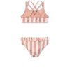LIEWOOD Dívčí plavky Belle Stripe - Coral blush / creme de la creme stripe