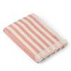 LIEWOOD Plážový ručník - Coral blush / creme de la creme stripe