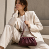 FREYA ESTEPHAN Kožená kabelka medium - Deep Burgundy