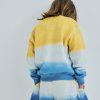 THE NEW SOCIETY Mikina Tie Dye - Mimosa Yellow