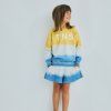 kTHE NEW SOCIETY Mikina Tie Dye - Mimosa Yellow