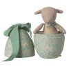 MAILEG Velikonoční kovové vajíčko s jehňátkem Small - Dusty mint S26