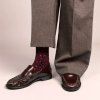 KLUE Třpytivé ponožky Lyocell Leopard Burgundy 36 -40
