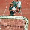 KONGES SLOJD Nafukovací branka s míčem - GREEN STRIPE