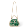 STUDIO NOOS Taška Macrame mini - síťka Natural & vnitřní taška Purple Green