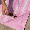 FLAMINGUEO Plážový ručník z mikrovlákna - Pink
