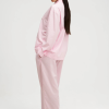 DORE & ROSE Pyžamo Long Sleeve Striped PJ Set - Pink