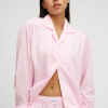 DORE & ROSE Pyžamo Long Sleeve Striped PJ Set - Pink