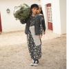 SISTERS DEPARTMENT Dámské šaty black - floral jacquard