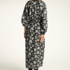 SISTERS DEPARTMENT Dámské šaty black - floral jacquard