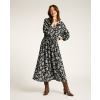 SISTERS DEPARTMENT Dámské šaty black - floral jacquard