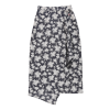 SISTERS DEPARTMENT Dlouhá sukně black - floral jacquard
