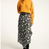 SISTERS DEPARTMENT Dlouhá sukně black - floral jacquard
