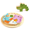 DJECO Dřevěné vkládací puzzle Rondo Croco
