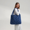 STUDIO NOOS Taška mom bag Denim Dark Blue White Hearts (3)