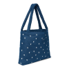 STUDIO NOOS Taška mom bag Denim Dark Blue White Hearts (1)